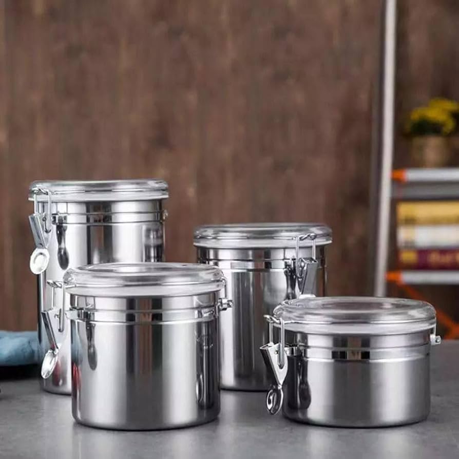 طقم توابل من الاستانلس 4 قطع